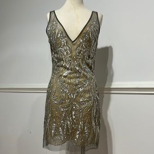Cocktail embroidered party dress